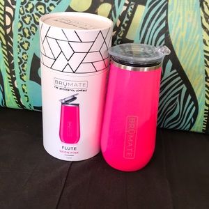 12oz Neon Pink Brumate Flute Insulated Champagne